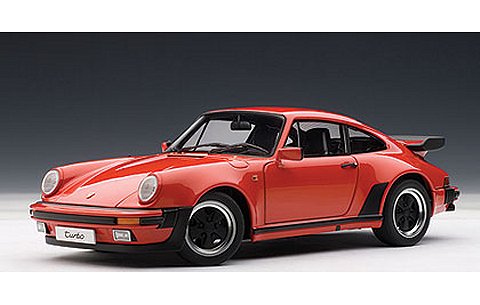 IP65防水 ポルシェ 911 3.3 ターボ レッド 1/18 オートアート (箱なし